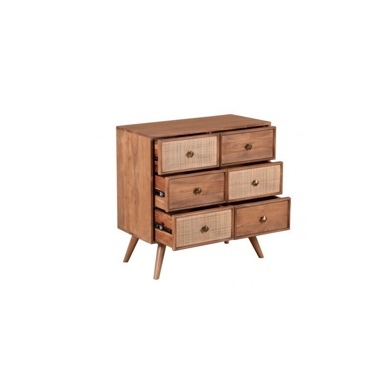 Commode 3 tiroirs cannage
