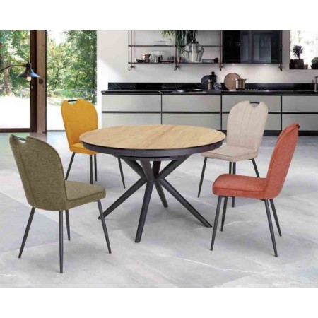 Table ronde a rallonges papillon