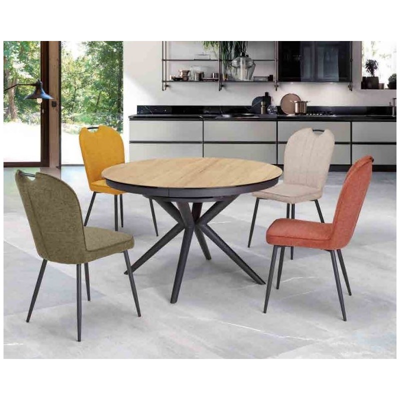 Table ronde a rallonges papillon