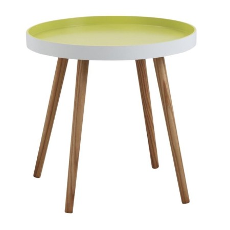 Table d'appoint ronde laqué anis