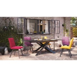 lot de 2 chaises de salle a manger style design