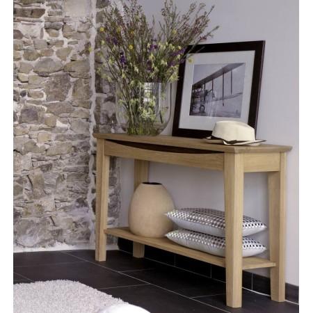 Meuble console en chêne tiroir