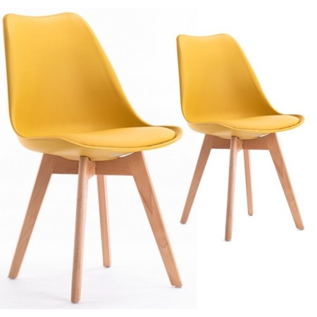 Chaises  nordique jaune scandinave