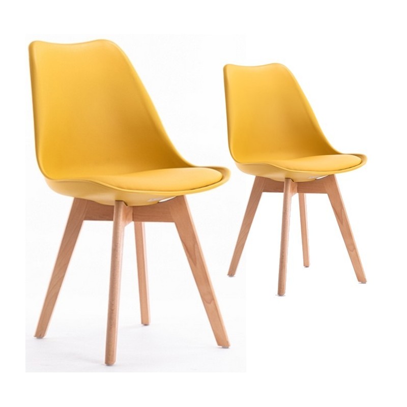 Chaises  nordique jaune scandinave