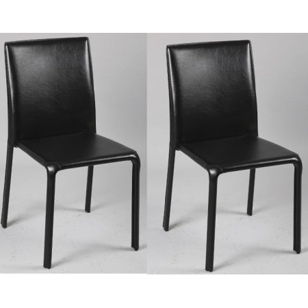 Chaises noirs metal PVC