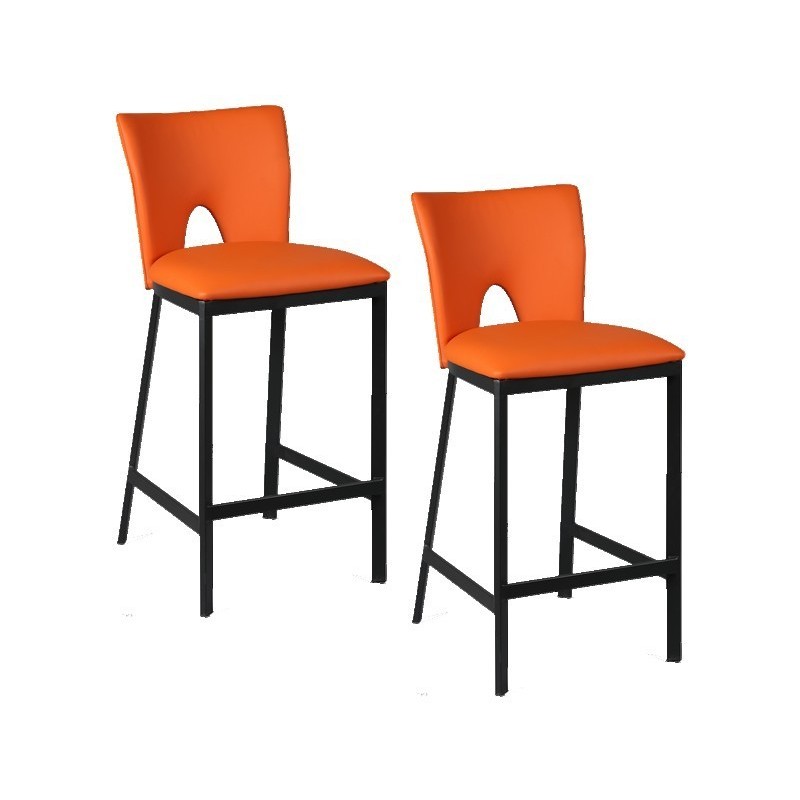 Chaises hautes assise orange