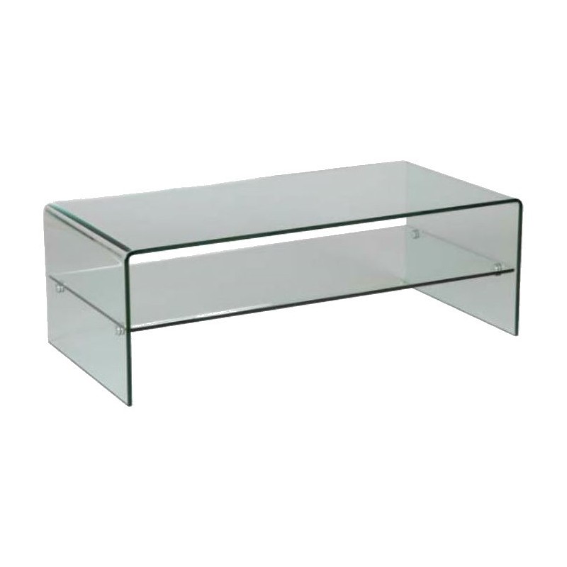 Table de salon rectangulaire en verre