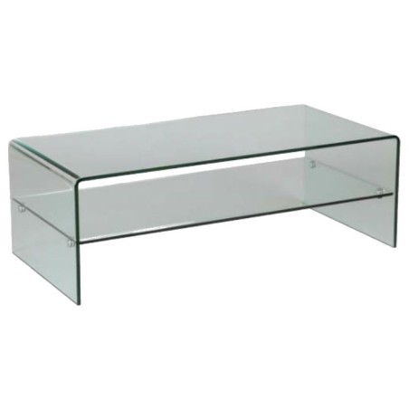 Table de salon rectangulaire en verre