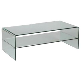 Table de salon rectangulaire en verre