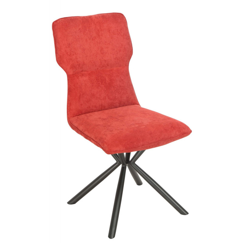 Chaise vintage avec dossier en rotin