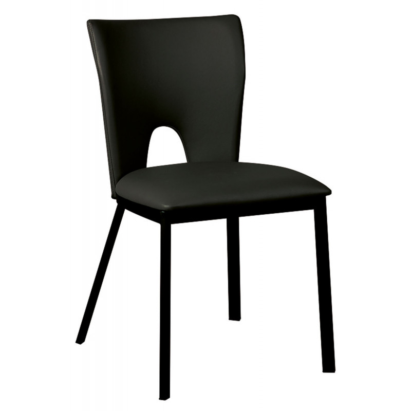 Chaise confortable en tissu bleu