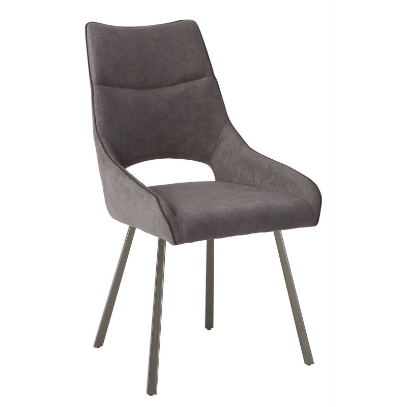 Chaise en bois avec assise en tissu